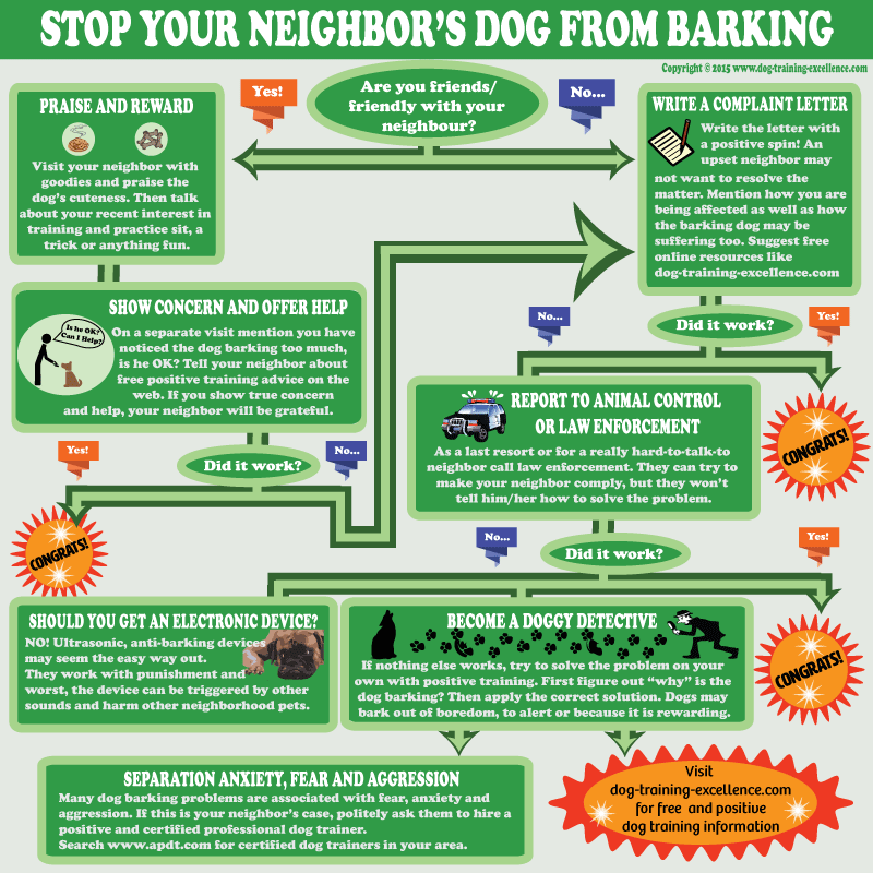 what can you do if your neighbors dog barks all day