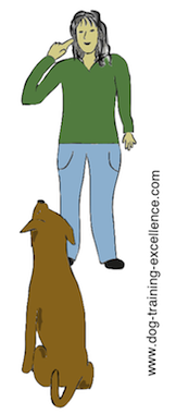 what are the hand signals for dog commands